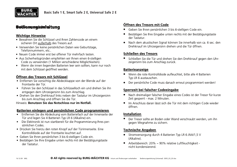 Image de la première page du manuel de l'appareil Basic