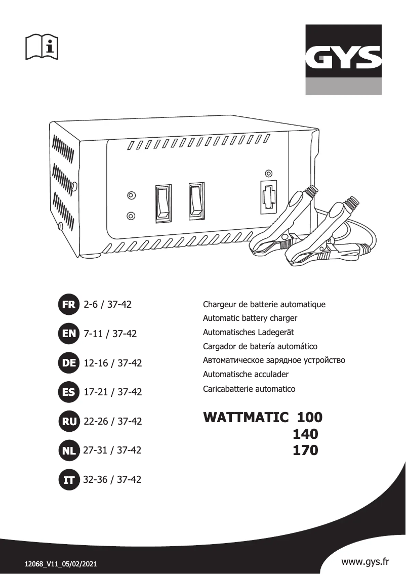 Page 1 de la notice Manuel utilisateur GYS Wattmatic 140