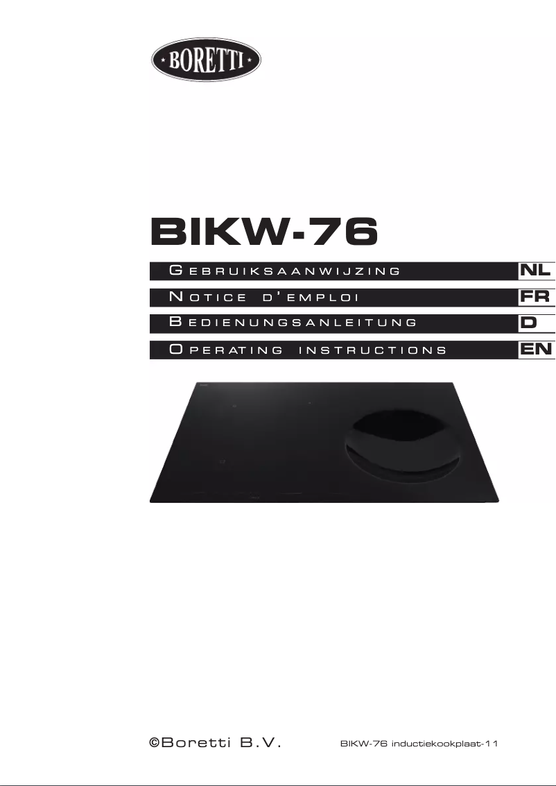Page n°1 - Manuel utilisateur Boretti BIKW-76
