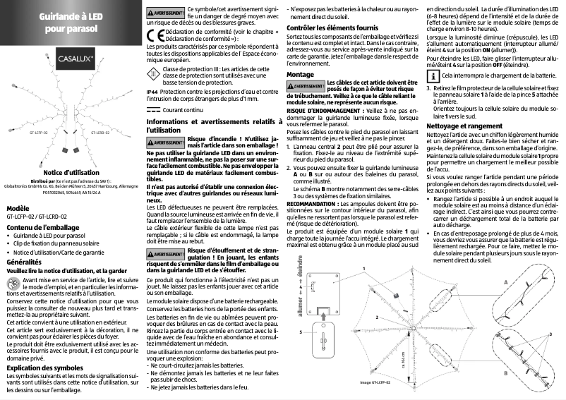 Image de la première page du manuel de l'appareil GT-LCRD-02