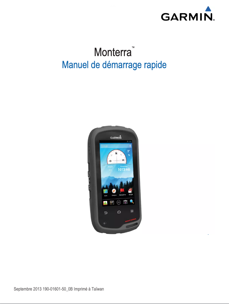 Page 1 de la notice Manuel utilisateur Garmin Monterra