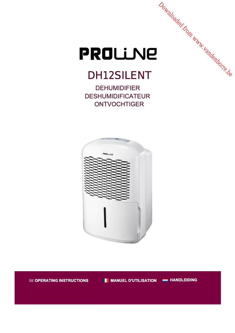 Page n°1 - Manuel utilisateur Proline DH12 Silent