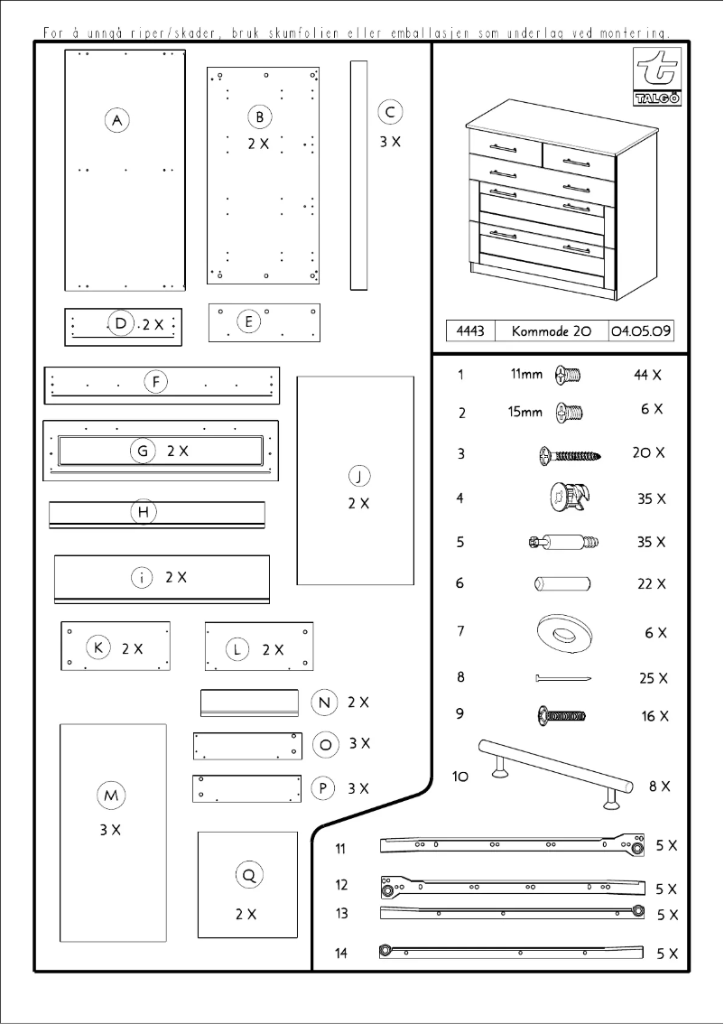 Page n°1 - Manuel utilisateur Talgø Choice