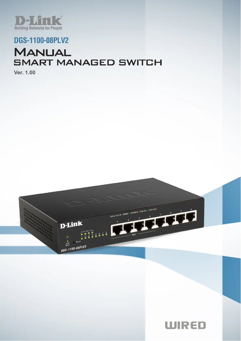 Page n°1 - Manuel utilisateur D-Link DGS-1100-08PLV2