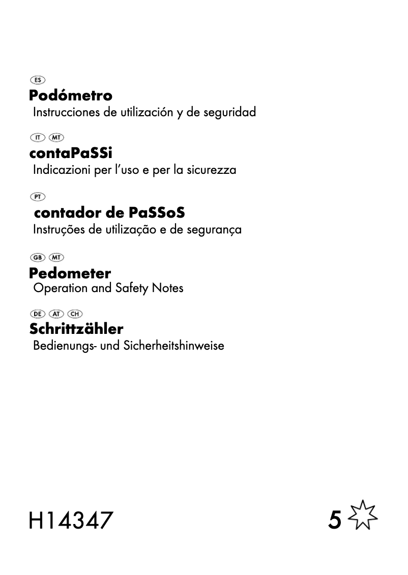 Page 1 de la notice Manuel utilisateur Crivit H14347