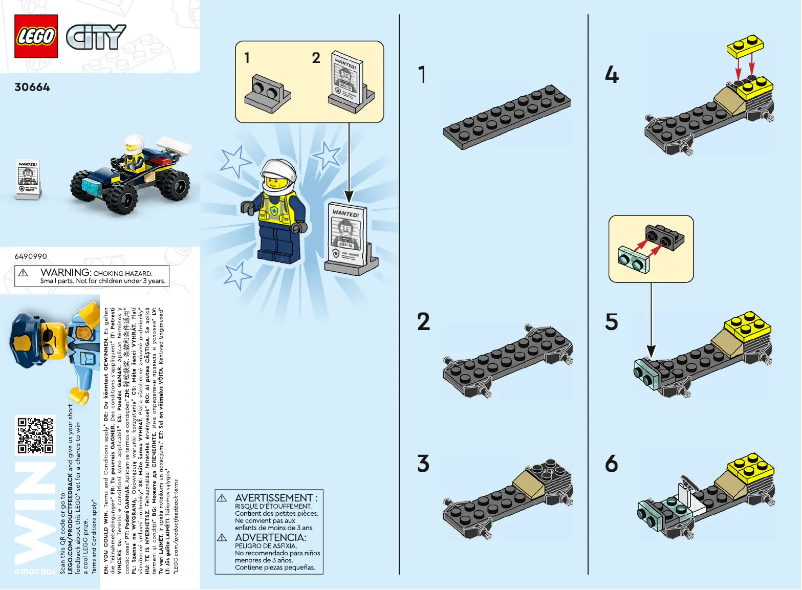 Page 1 de la notice Manuel utilisateur Lego City 30664