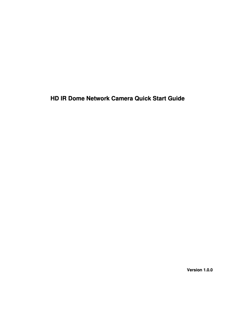 Page n°1 - Manuel utilisateur Dahua Technology IPC-HDBW5431E-Z5