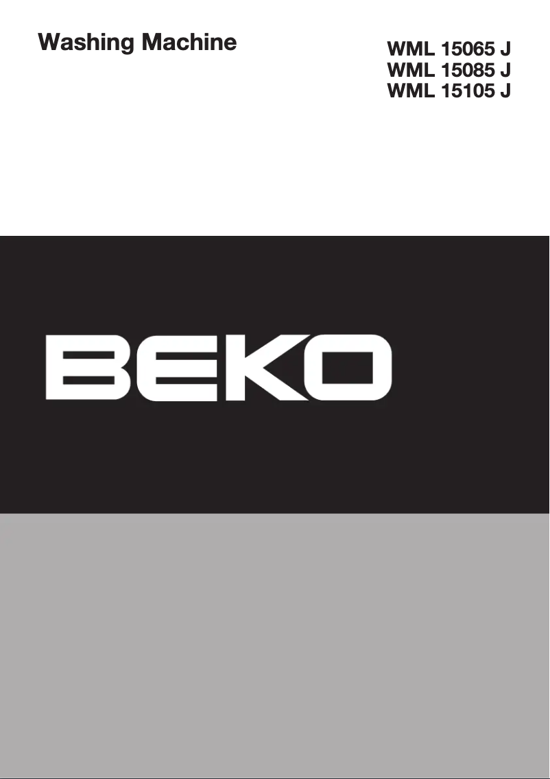 Page 1 de la notice Manuel utilisateur Beko WML 15105 J