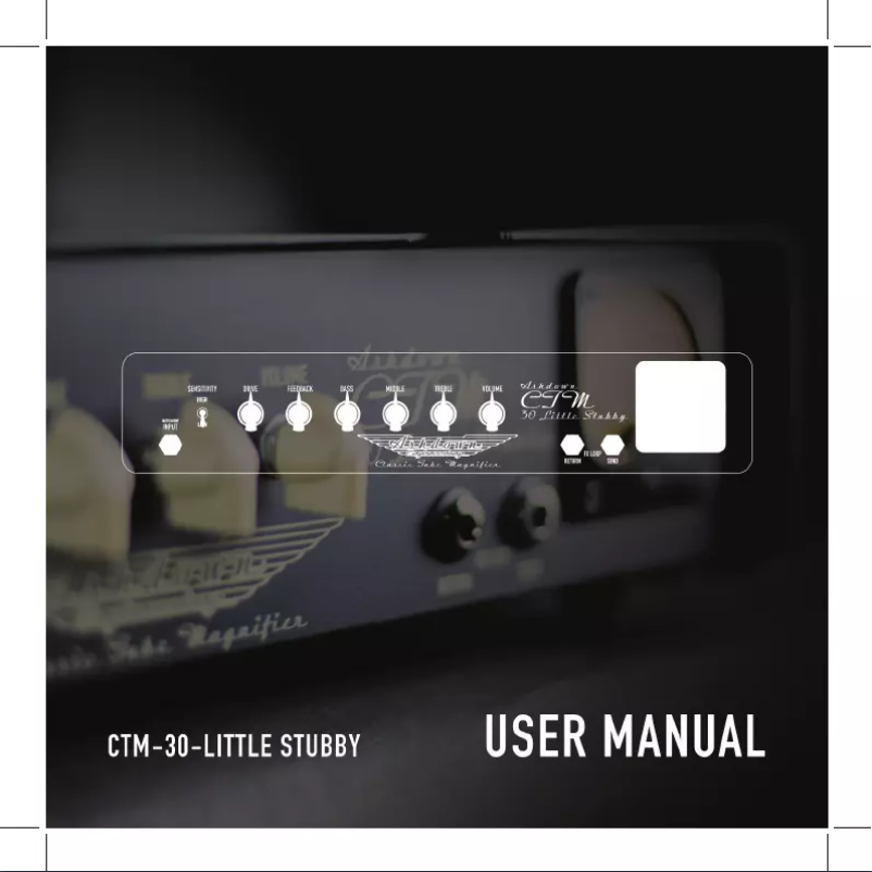 Page n°1 - Manuel utilisateur Ashdown Engineering CTM-30 Little Stubby