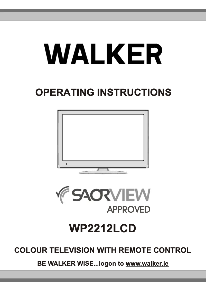 Página 1 del manual Manual de usuario Walker WP2212LCD