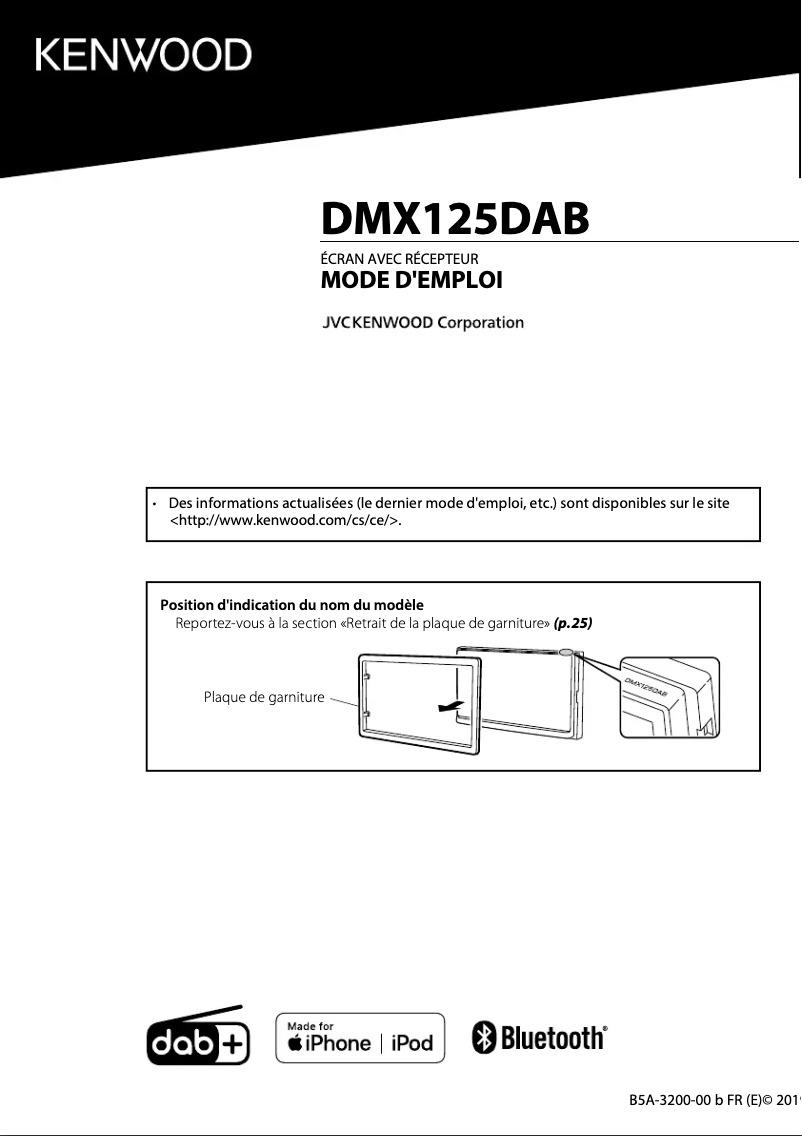 Página 1 del manual Manual de usuario Kenwood DMX125DT9
