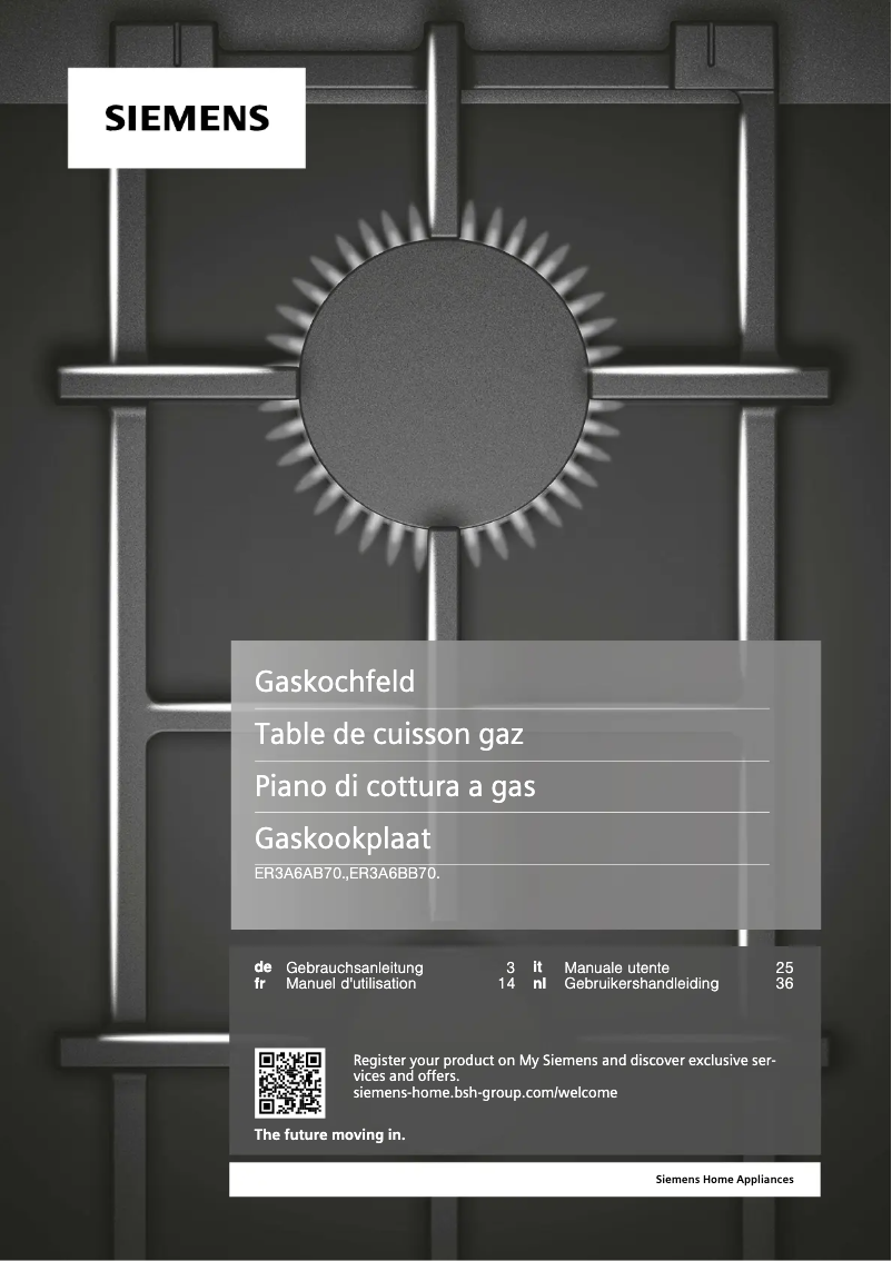 Página 1 del manual Manual de usuario Siemens ER3A6BB70D