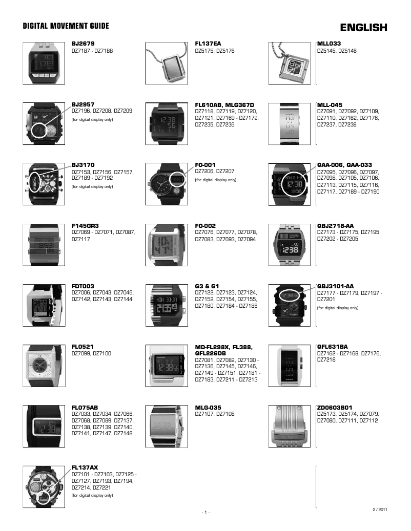 Page 1 of the manual User Manual Diesel DZ7157