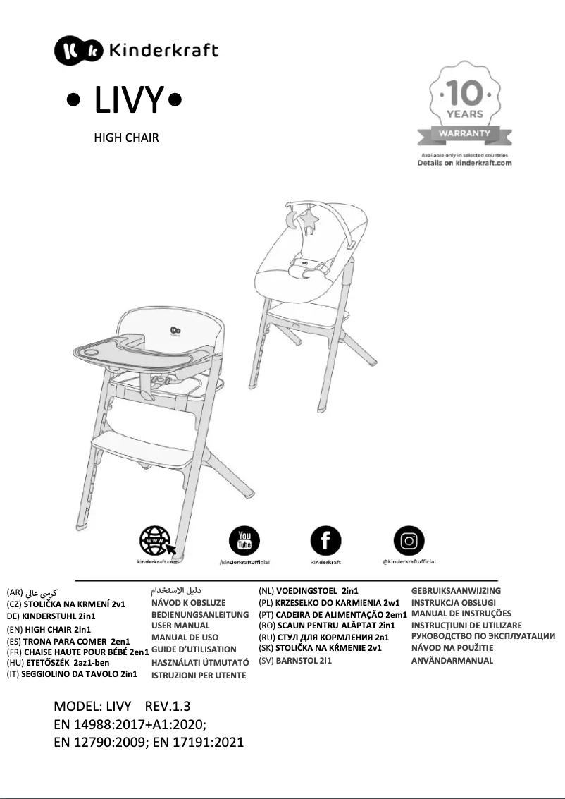 Page 1 de la notice Manuel utilisateur Kindercraft LIVY