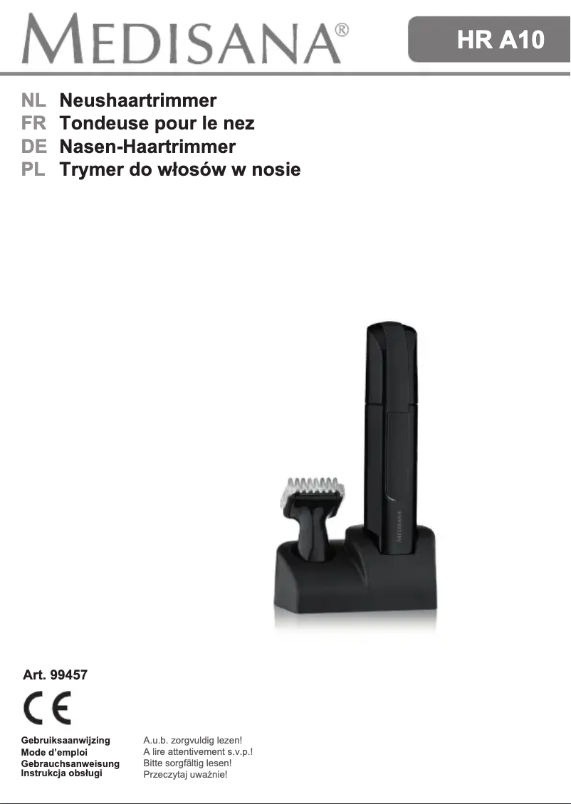 Page 1 de la notice Manuel utilisateur Medisana HR A10