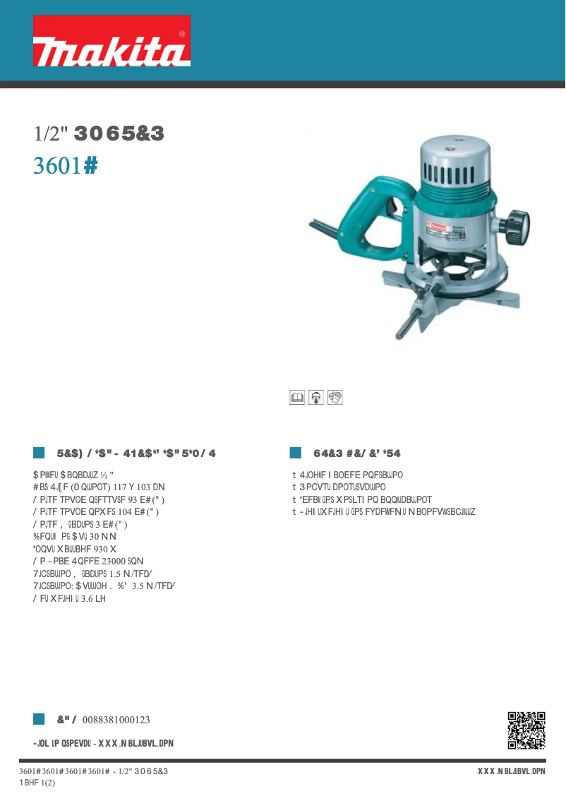 Image de la première page du manuel de l'appareil 3601B