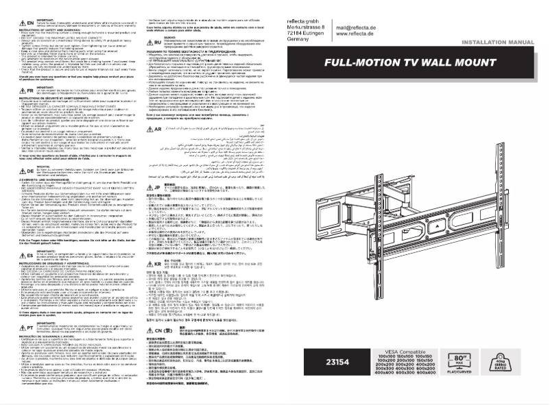 Page 1 de la notice Manuel utilisateur Reflecta 23154