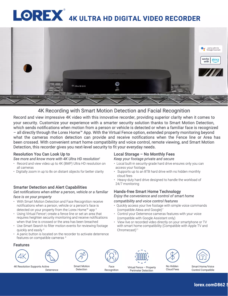 Página 1 del manual Ficha técnica Lorex MCBL-60BNCU4K1PK8B