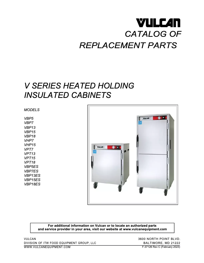 Page n°1 - Catalogue Vulcan VHP7
