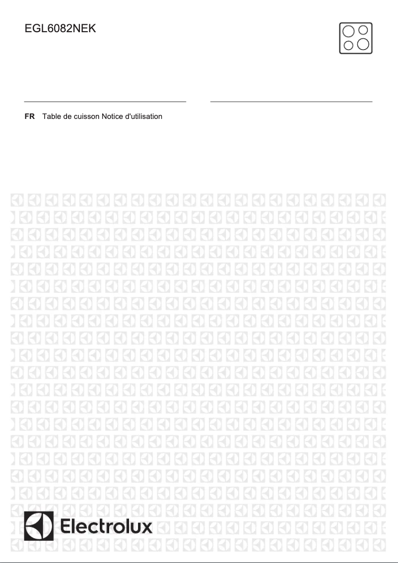 Image de la première page du manuel de l'appareil EGL6082NEK