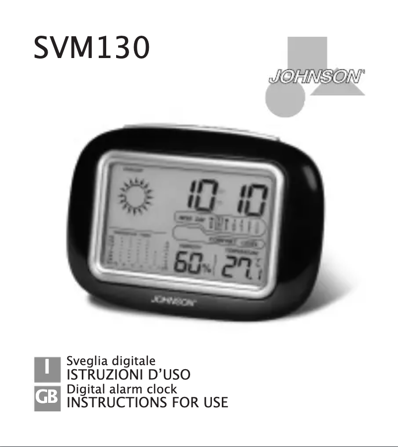 Page n°1 - Manuel utilisateur Johnson SVM130