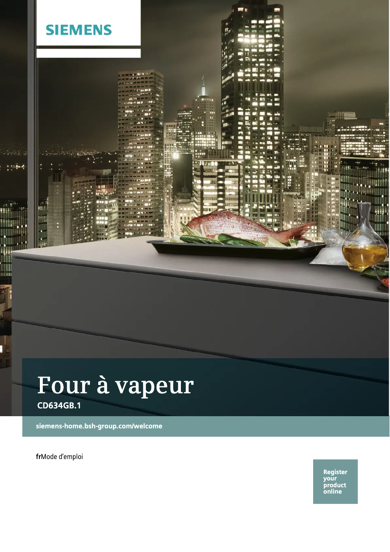 Page n°1 - Manuel utilisateur Siemens CD634GBW1