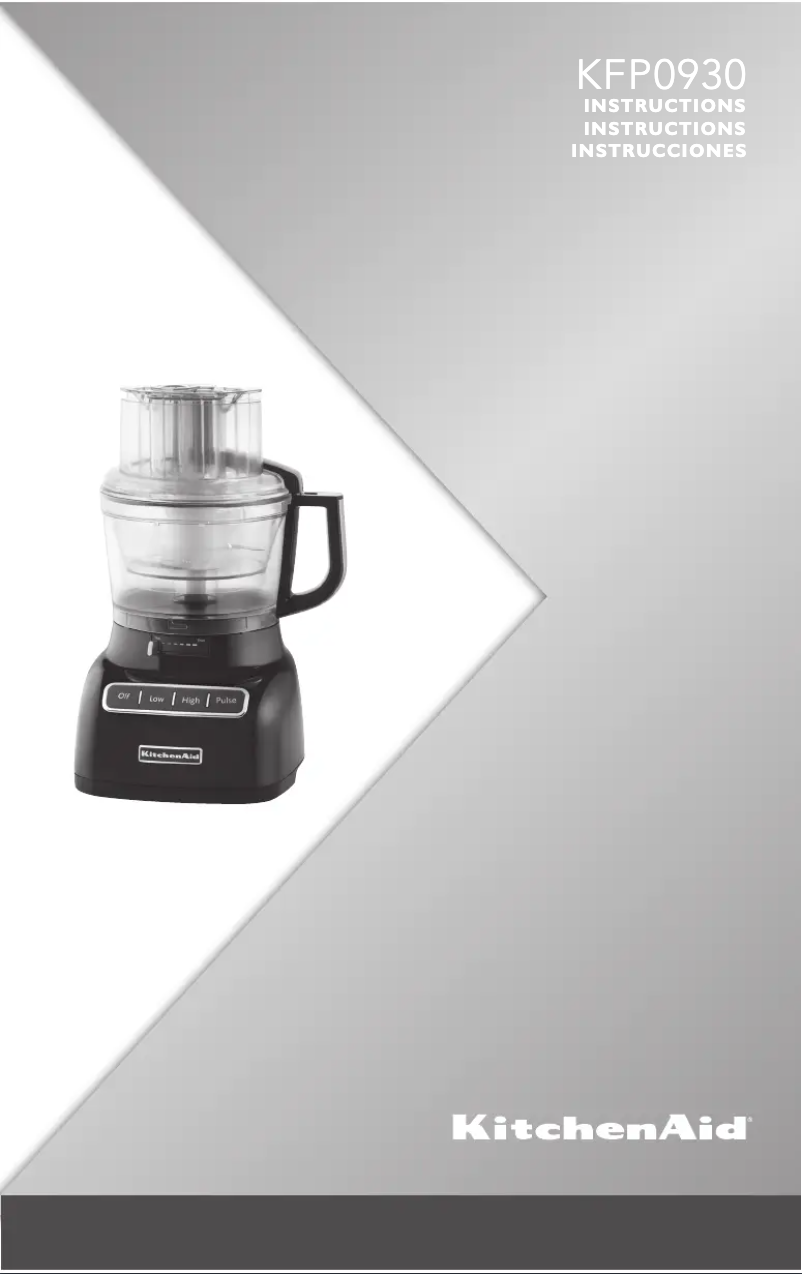 Page n°1 - Manuel utilisateur KitchenAid KFP0930