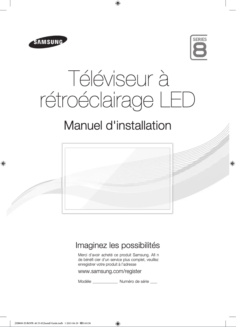 Page 1 de la notice Manuel utilisateur Samsung HG55EB890XB
