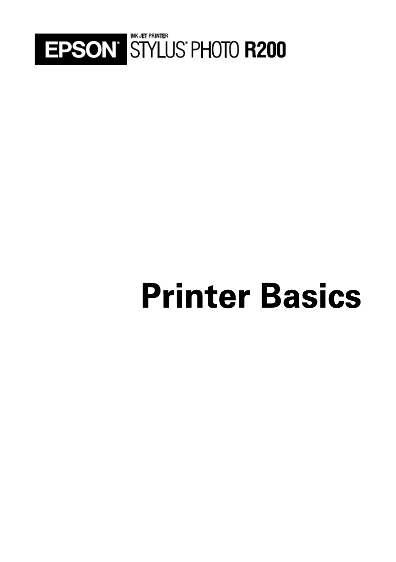 Page 1 de la notice Manuel utilisateur Epson Stylus Photo R200