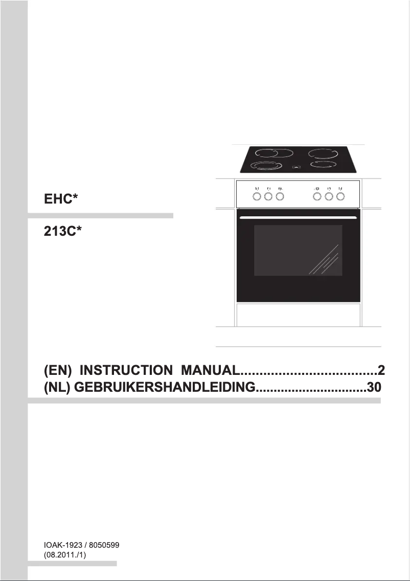 Page 1 de la notice Manuel utilisateur Amica EHC 12295 E