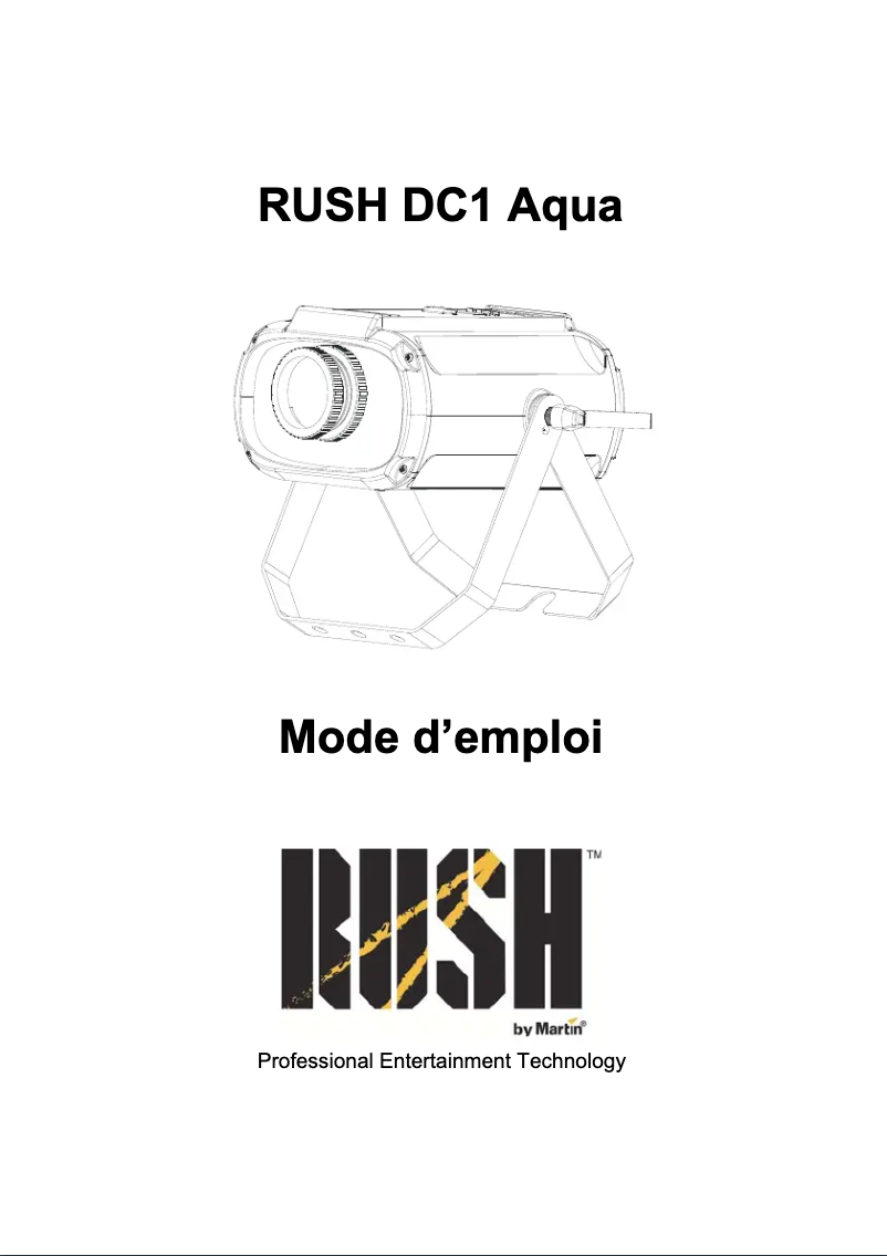 Page n°1 - Manuel utilisateur Martin RUSH DC 1 Aqua