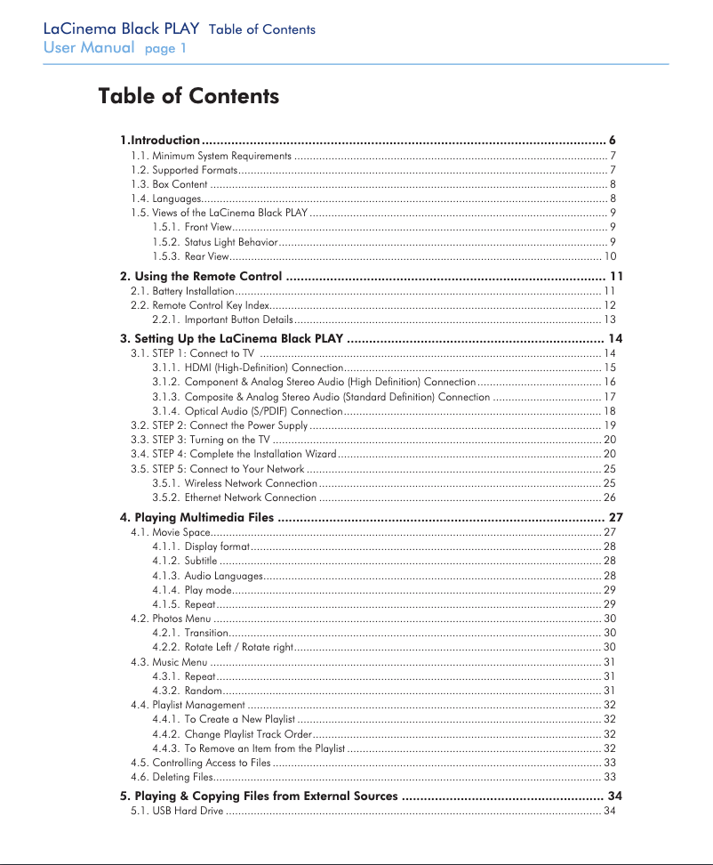 Página 1 del manual Manual de usuario LaCie Black Play