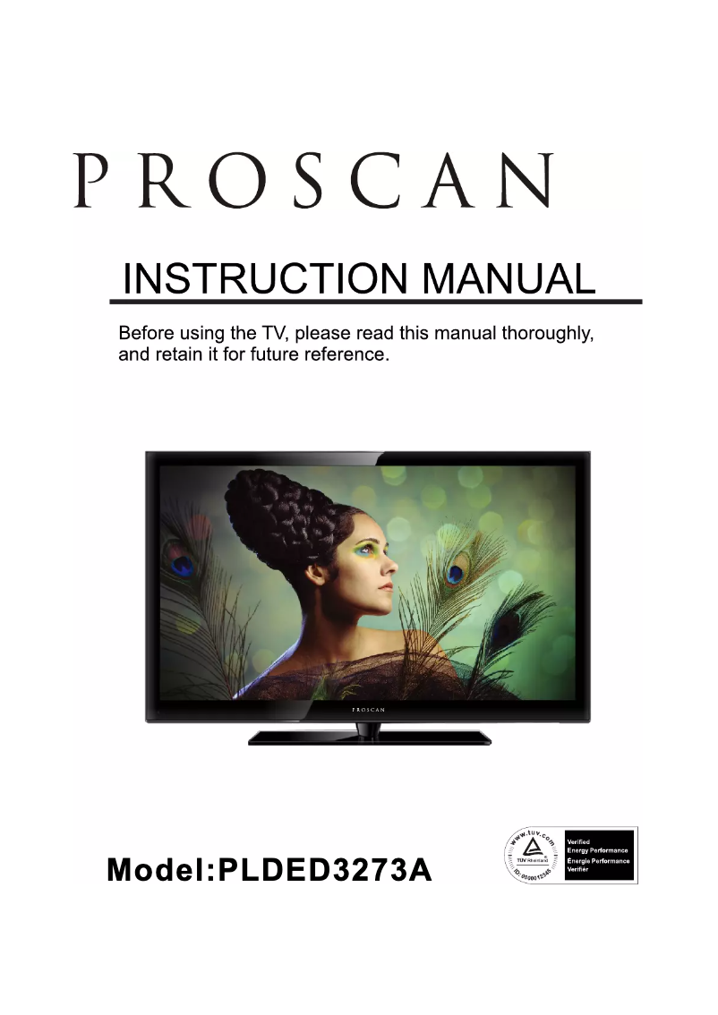 Page n°1 - Manuel utilisateur Curtis Proscan PLDED3273A