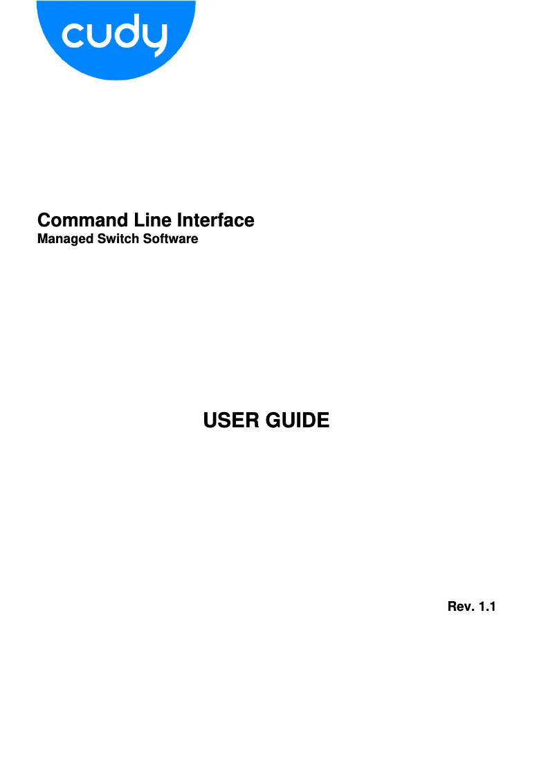Page n°1 - Manuel utilisateur Cudy GS2018PS2