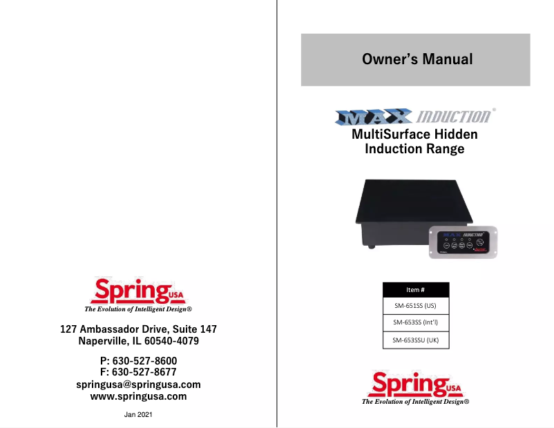 Página 1 del manual Manual de usuario Spring USA SM-653SS