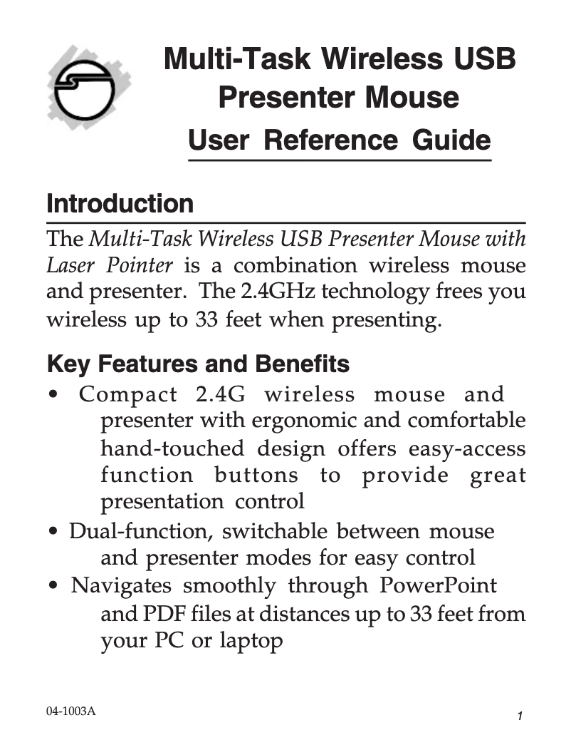 Image de la première page du manuel de l'appareil Multi-Task