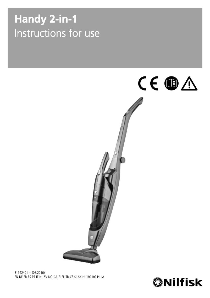 Page n°1 - Manuel utilisateur Nilfisk Handy 2-in-1