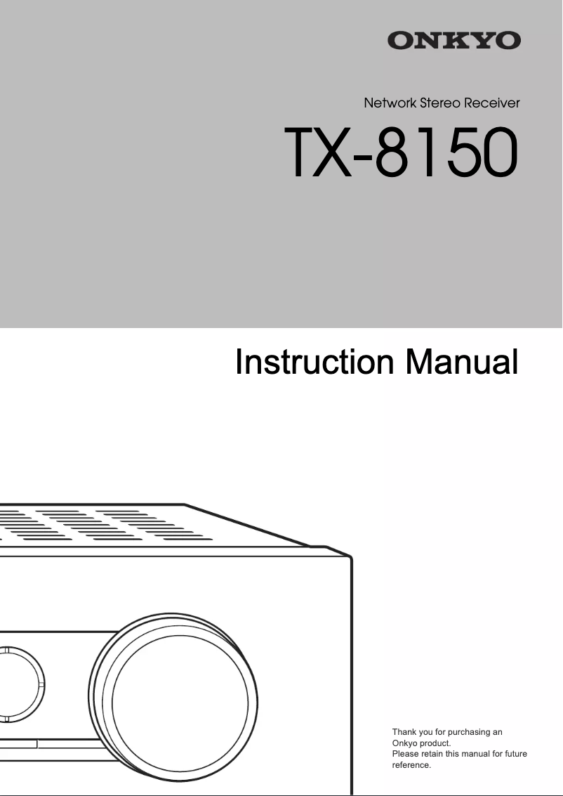 Page 1 de la notice Manuel utilisateur Onkyo TX-8150