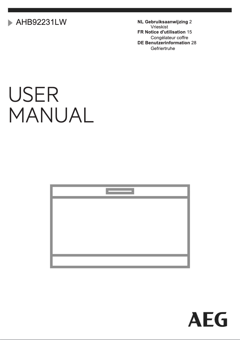 Page 1 de la notice Manuel utilisateur AEG AHB92231LW