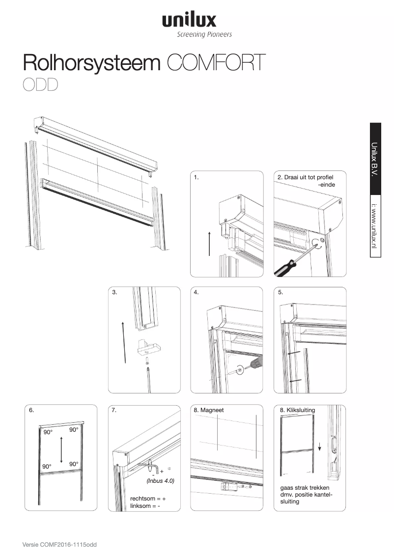 Page n°1 - Manuel utilisateur Unilux Comfort
