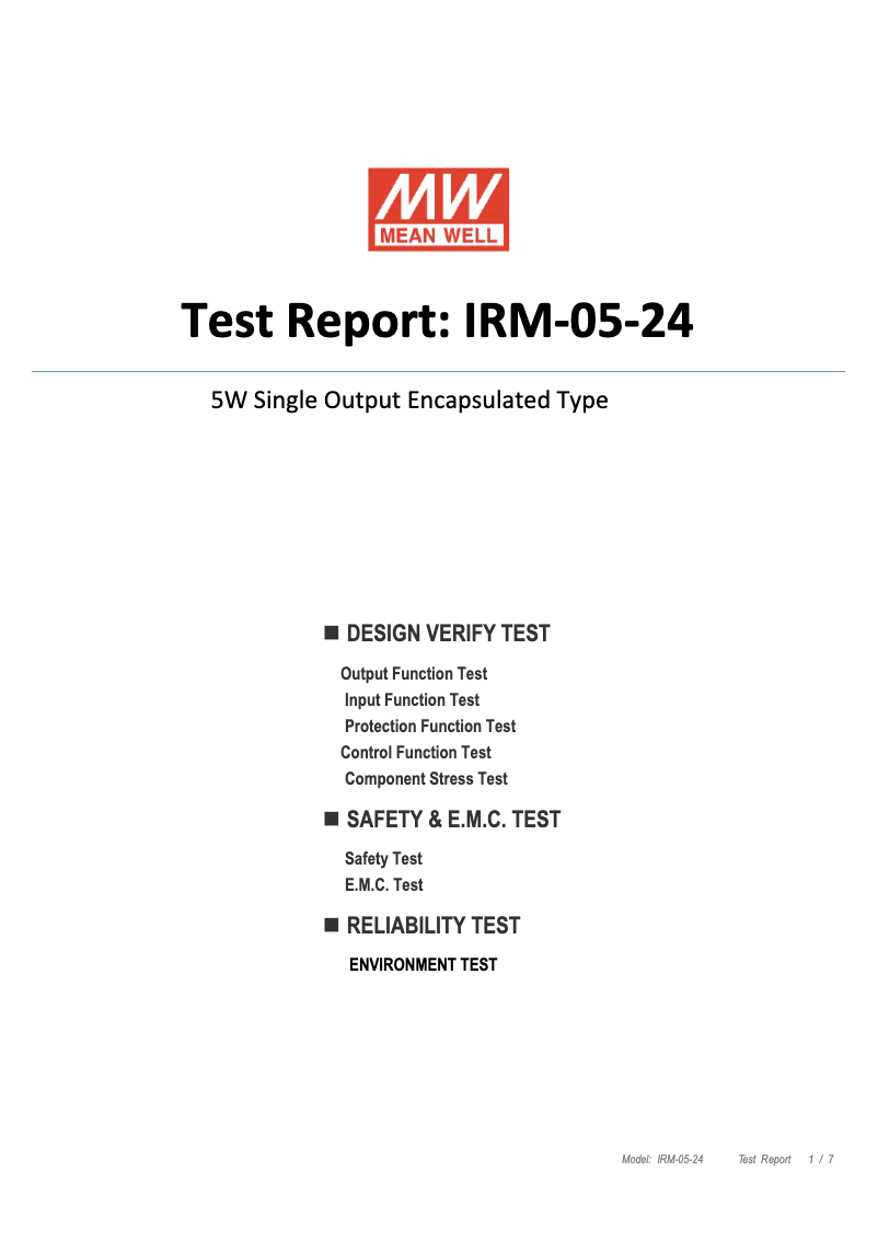 Imagen de la primera página del manual del dispositivo IRM-05-24