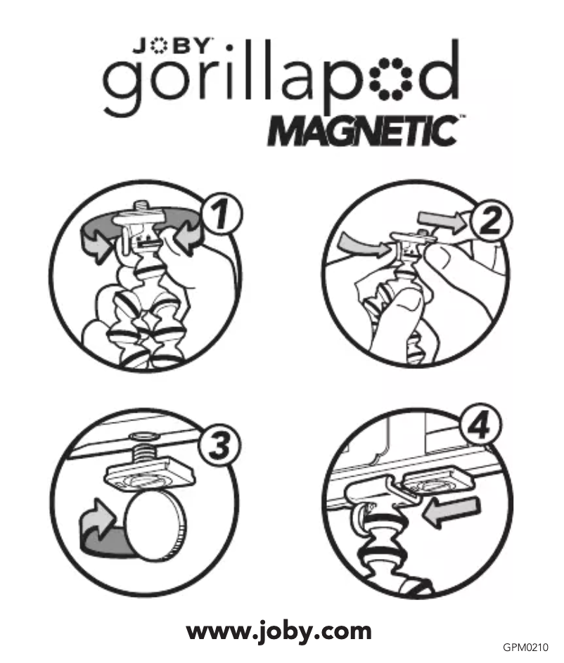 Image de la première page du manuel de l'appareil GorillaPod Magnetic Mini