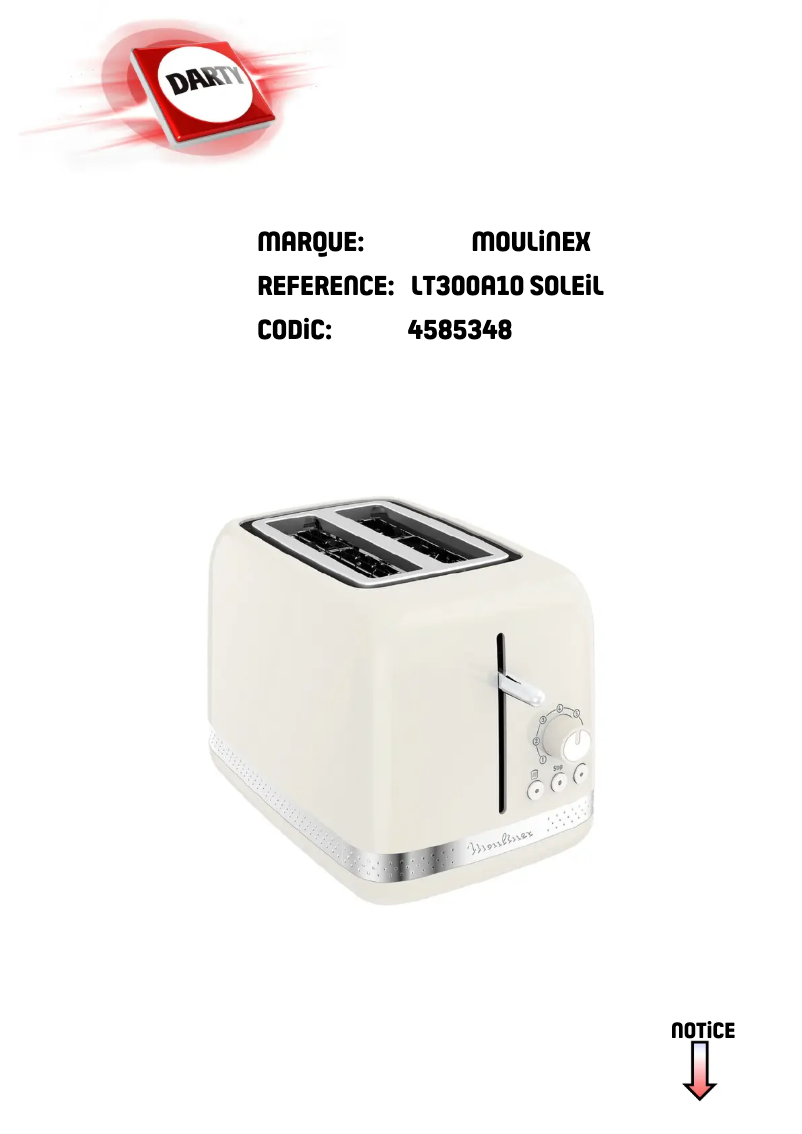 Image de la première page du manuel de l'appareil Soleil LT300A10