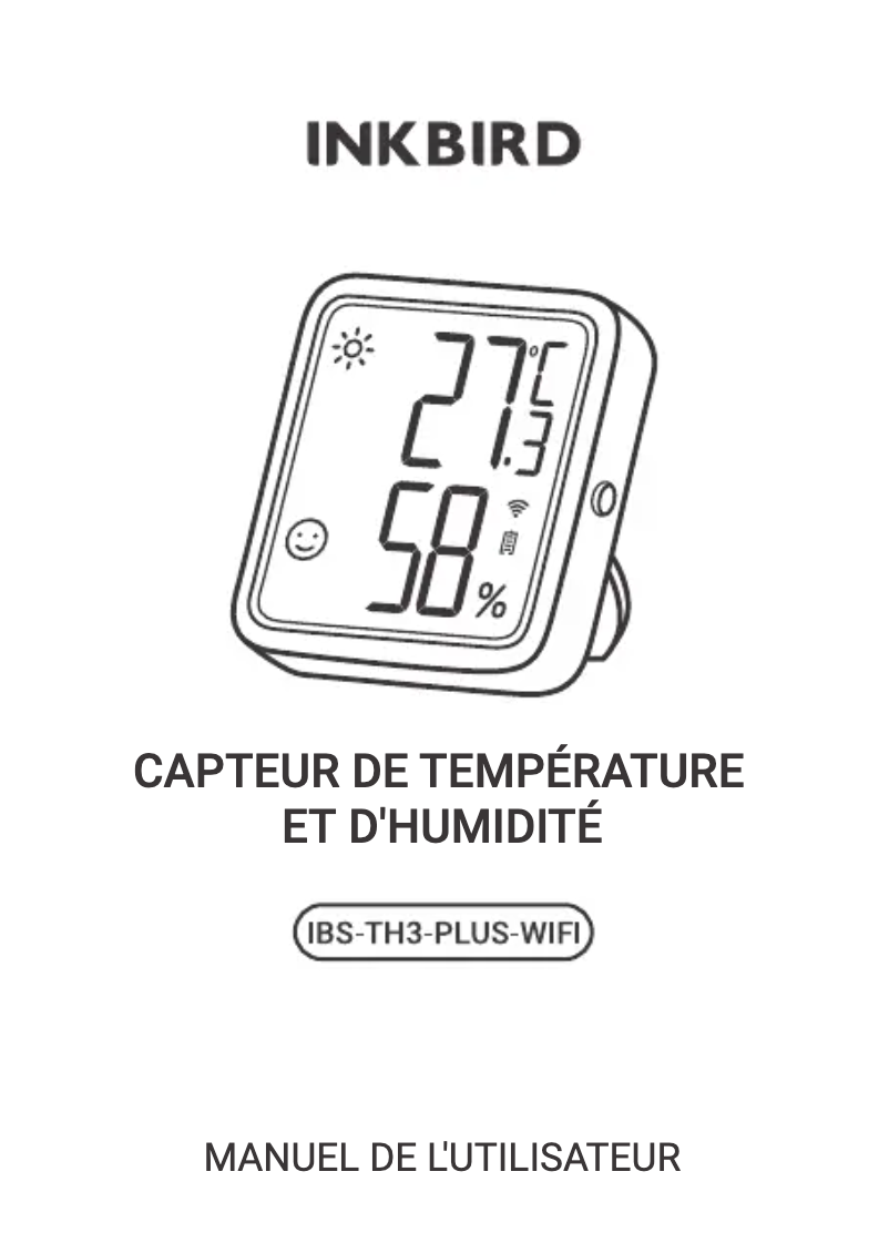 Page 1 de la notice Manuel utilisateur Inkbird IBS-TH3-PLUS-WIFI