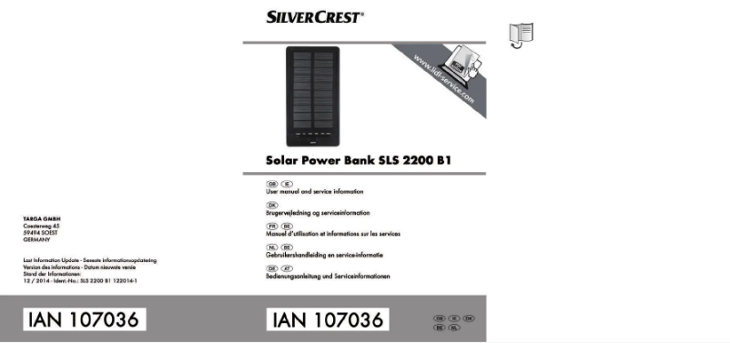 Image de la première page du manuel de l'appareil SLS 2200 B1