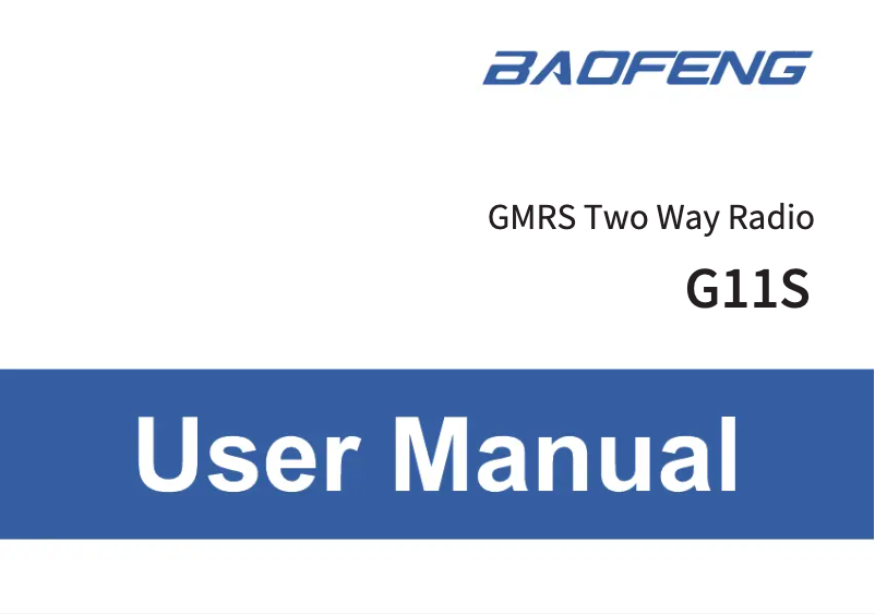 Image de la première page du manuel de l'appareil G11S