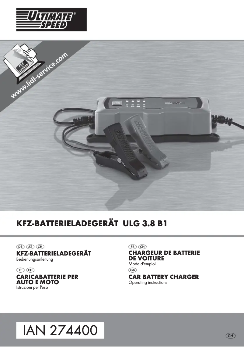 Page 1 de la notice Manuel utilisateur Ultimate Speed ULG 3.8 B1