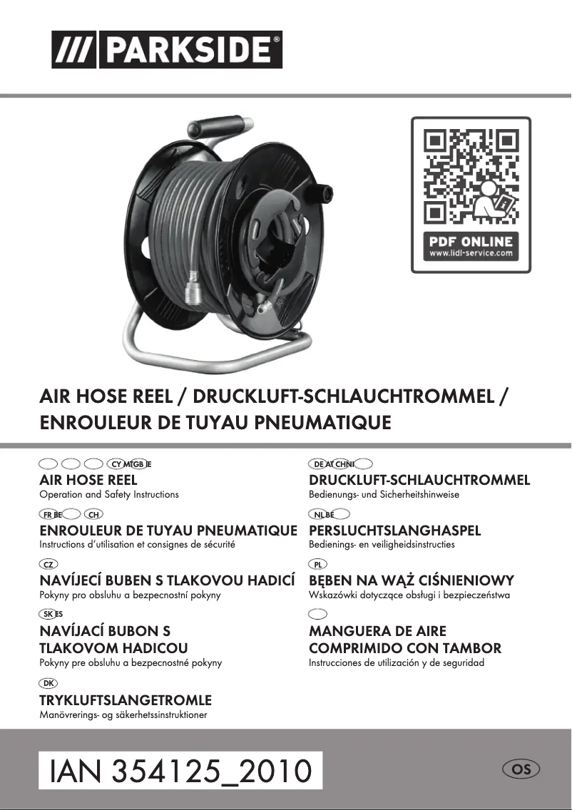 Page 1 de la notice Manuel utilisateur Parkside IAN 354125
