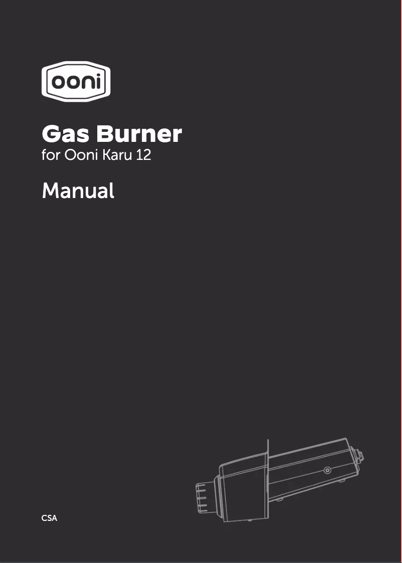 Image de la première page du manuel de l'appareil Karu 12 Gas Burner