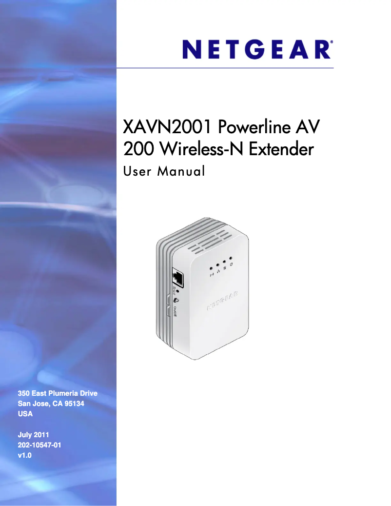 First page image of the manual for XAVN2001